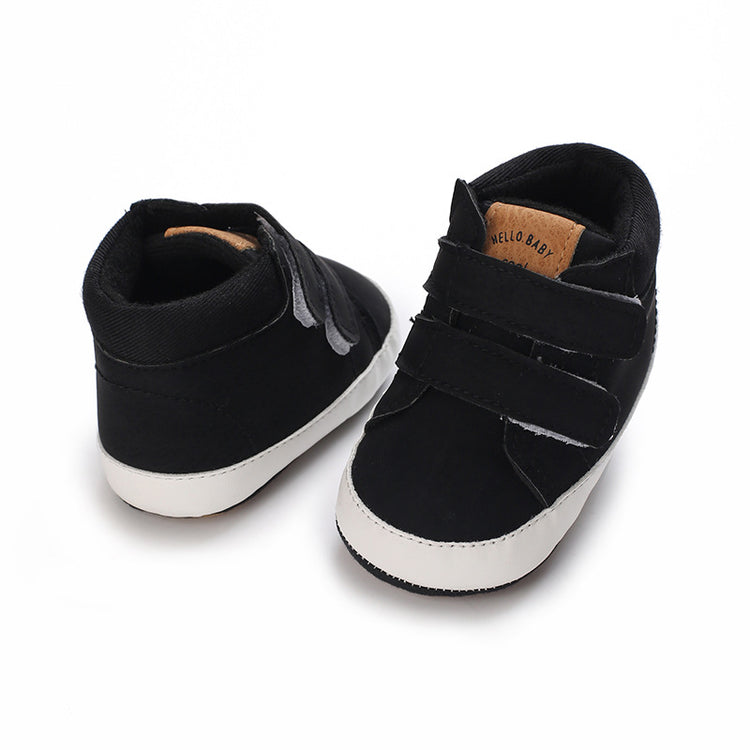 Balck Textured High Ankle Shoes SH7067A