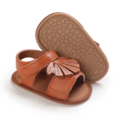 Girls Summe Soft Sole Brown Sandals SDL7531