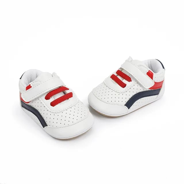 White & Red Non-Slip Baby Shoes SH7140B