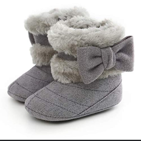 Gray Cute Comfortable Baby Warm Shoes SH7148A