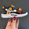 Summer Black New Fashionable Boys' Breathable Open-Toe Sandals, Lightweight and Comfortable, Anti-slip Sandals Suitable for Indoor, Outdoor, Beach, Four Seasons Sandals SDL7552A