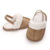 Light Brown Cotton Plush Simple Fashion Versatile Fur Slippers SLP8015D