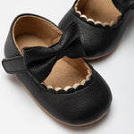 Baby Girls Black Butterfly Knot Shoes SH7102B