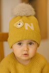 Royal Yellow Baby Bear Knitted Warm Winter Wool Cap (6 Months -3 Years) CP5086E