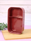 Red & Brick Red Portable Rectangle Lunch Box With Spoon Set 800 ML BCP1059C