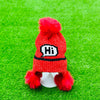 Red Winter Warm "Hi" Wool Cap CP5005F