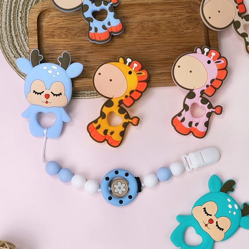 Blue Giraffe Baby Silicone Teethers BPA Free BCP1030B