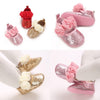 Red Cute Flower Princess Baby Girl Booties BTS9118B