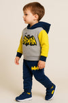 Batman Design Baby Hoodie & Trouser Set - Soft Fleece Stuff, Machine Washable - Perfect for Winter, Perfect for Outdoor TS6419A