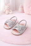 JF Silver Color Summer Rubber-Soled Sandals for Girls SDL7559B
