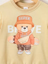 Bear Design Baby Hoodie & Trouser Set - Soft Fleece Stuff, Machine Washable - Perfect for Winter, Perfect for Outdoor TS6419K