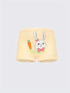 4-Pack Girls' Cotton Cartoon Print Underwear, Soft Breathable Medium Stretch Knit Fabric Boxer Briefs, Regular Fit for Kids US6113E