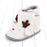 White Infant Fleece Warm Winter Shoes SH7128B