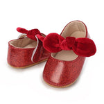 Red Glittering Bow Shoes SH7082B