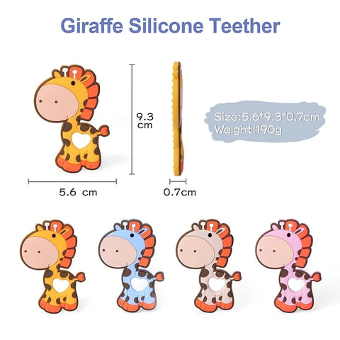 T Pink Giraffe Baby Silicone Teethers BPA Free BCP1030A