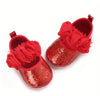 Red Cute Flower Princess Baby Girl Booties BTS9118B