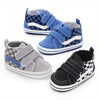 Children's Boys' Canvas Fashion Square Grid High-top Sports Booties BTS9121A
