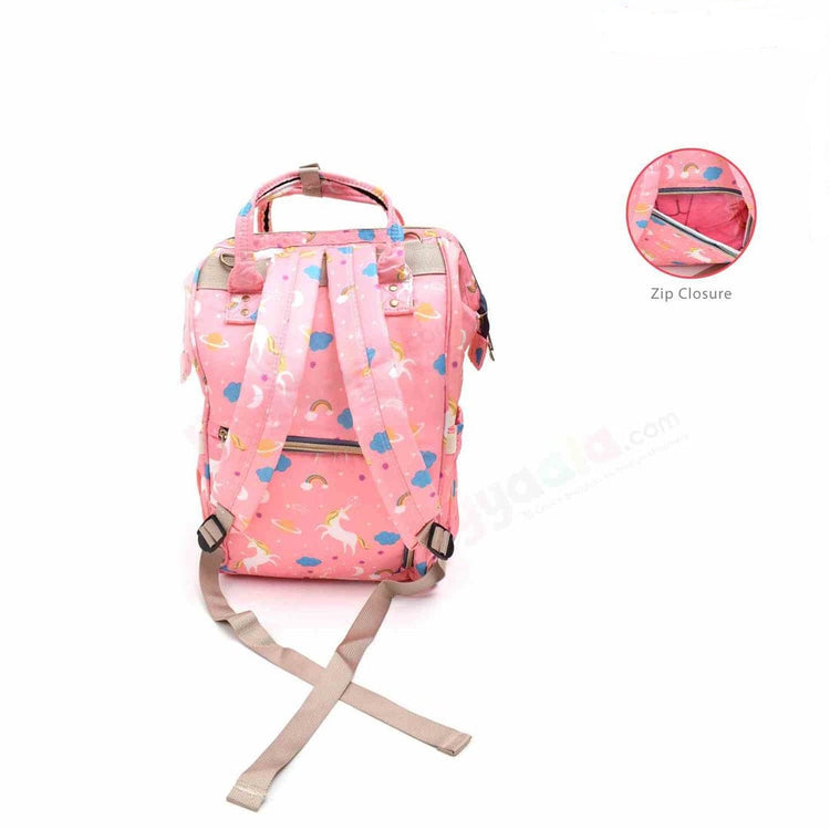 Pink Unicorn Mother's backpack (diaper bag) Comfortable for Travelling Mothers, Premium Quality BG5512A