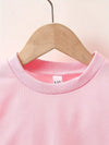 Pink ROYAL TOTS Girls' Cozy Cartoon Animal Sweatshirt - Long Sleeve, Crew Neck Pullover for Fall/Winter SS6096A