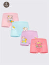 4pcs Girls' Cute Printed Flat-Cut Underpants Soft Cotton Girls' Underpants US6113G