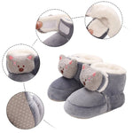 Gray Fashion Cotton Baby Warm Shoes SH7132A