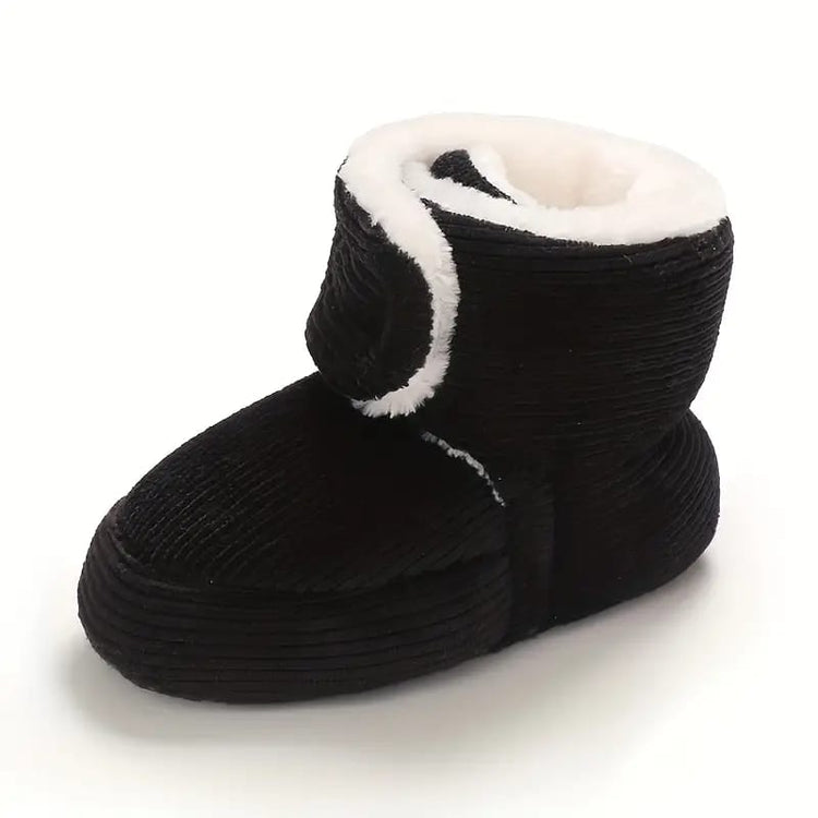 Black Baby Comfortable Corduroy Warm Shoes SH7131A