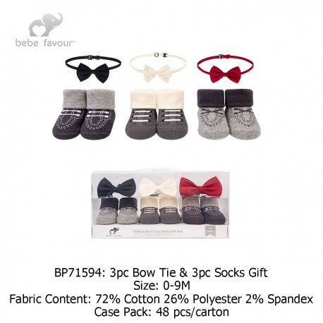 BF 6 Piece Bow Tie & Socks Gift Set SK3011C