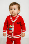 Red Color Baby Fashion Sweater Cardigan SC6308B