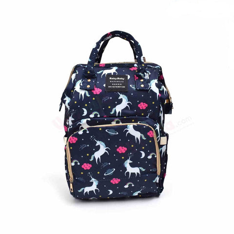 Navy Blue Unicorn Mother's backpack (diaper bag) Comfortable for Travelling Mothers, Premium Quality BG5512B