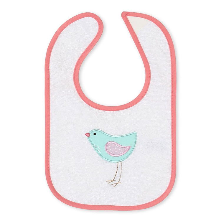 HB Pink Pretty Fox & Bird Pack of 3 Towel Bibs BB2013B