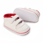 All-Season Toddler Red & White Casual Booties BTS9104B