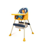 Yellow Convertible Baby High Chair with Removable Tray & Adjustable Legs BCP1014A