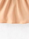 Women'S Plus Size Sleeveless Dress - Peach, Casual Summer Dress with Ruffle Detail, Polyester Fabric, Perfect for Casual Attire or Gifts FD6112D