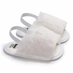 White Baby Fashion Fur Slippers SLP8014A