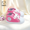RABEISIR Adorable Bear Design Toddler Canvas Sneakers - Soft Sole, High-Top Ankle Shoes for Boys & Girls, Lightweight & Comfortable, All-Season Wear Booties BTS9122G