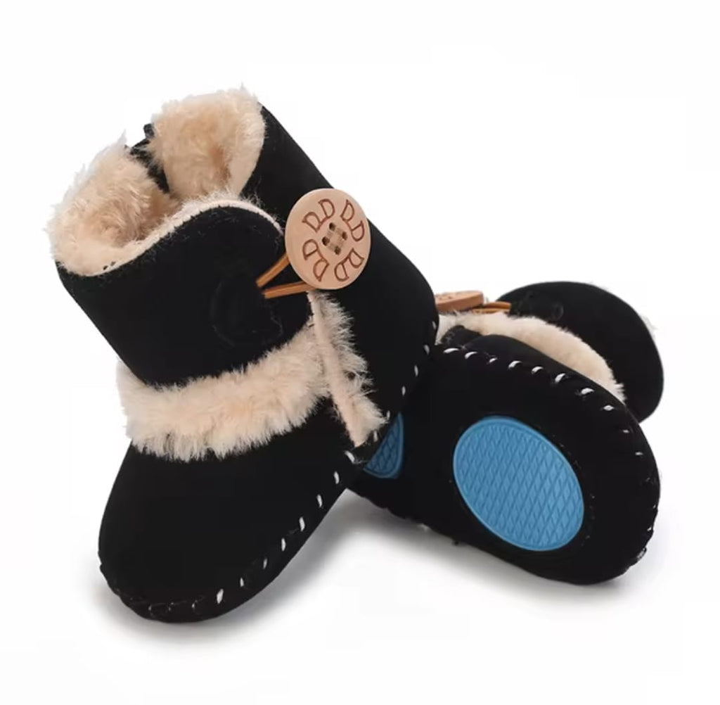 Black Cute Comfortable Baby Warm Shoes SH7149A