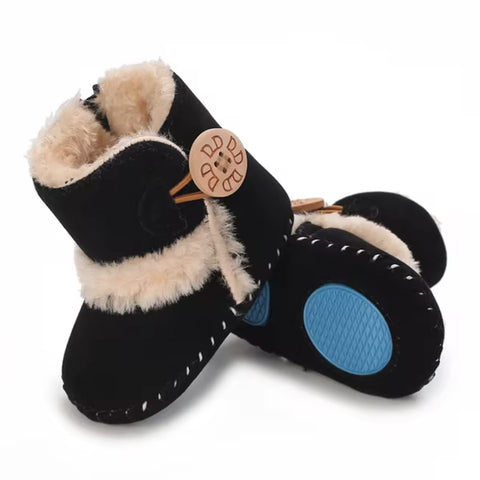 Black Cute Comfortable Baby Warm Shoes SH7149A