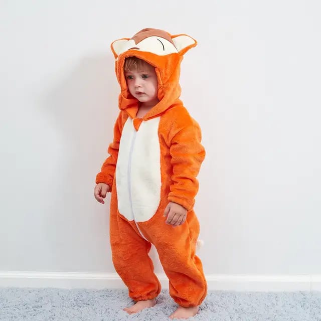 Orange Winter Baby Rompers Fox Jumpsuit  Body Suit BS6031