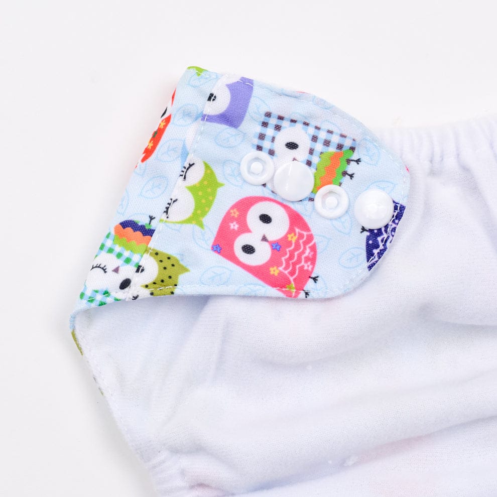 Sky Blue Owl Reusable Baby Infant Nappy Cloth Diaper BCP1017I