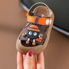Kids Brown Lightweight Breathable Sandals - Non-Slip PVC Sole with Hook & Loop Closure, Low-Top Open-Toe Casual Suitable for Spring Summer Sandals SDL7571C