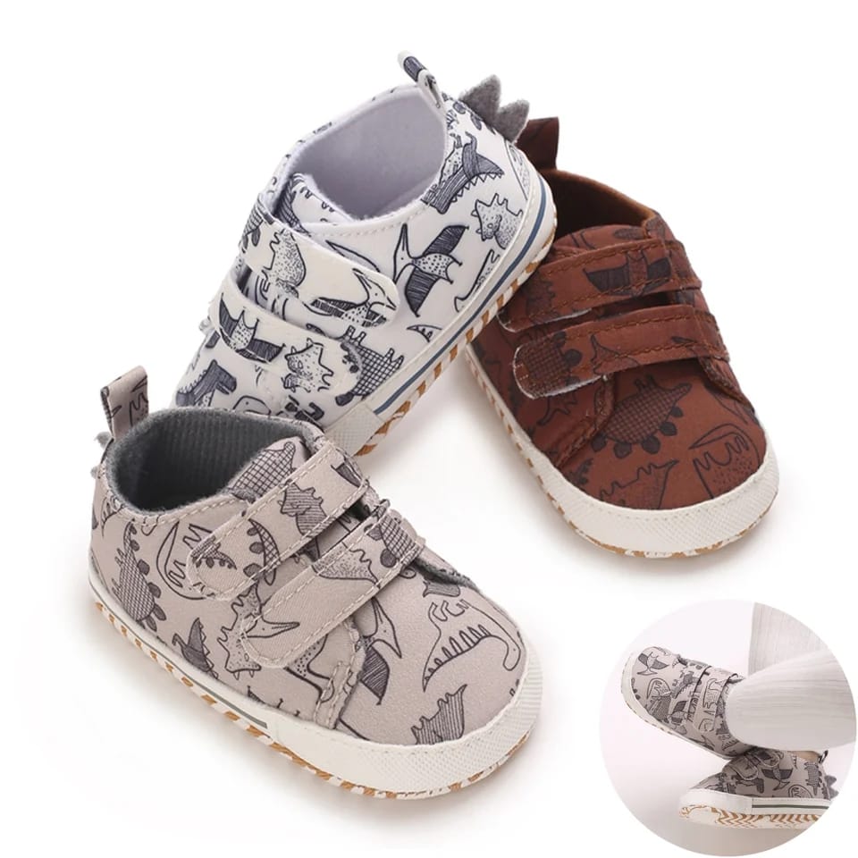 Beige Color Infants and Young Children Soft Sole Anti Slip Walking Booties BTS9105A