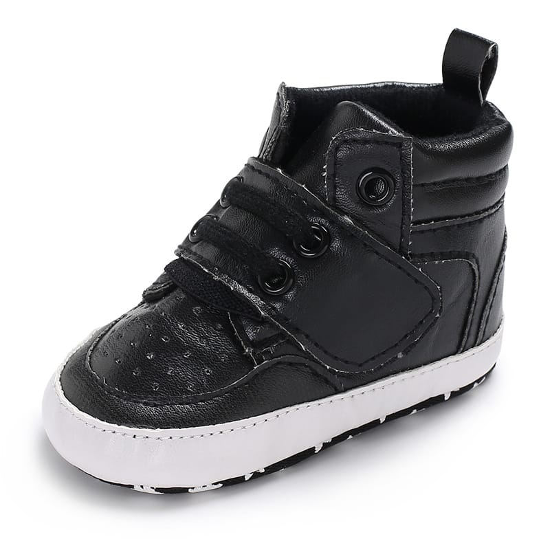 Black Baby Fashion High Booties BTS9108B