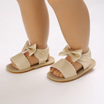 Golden Color Fashion Cute Leather Bow Princess Sandals SDL7515A