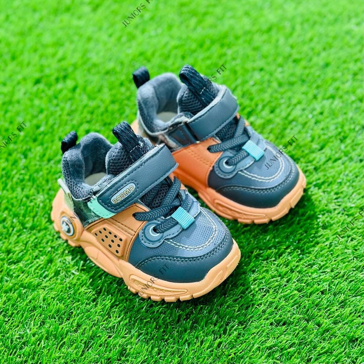 Orange & Charcoal Black Jogger Shoes SH7047B