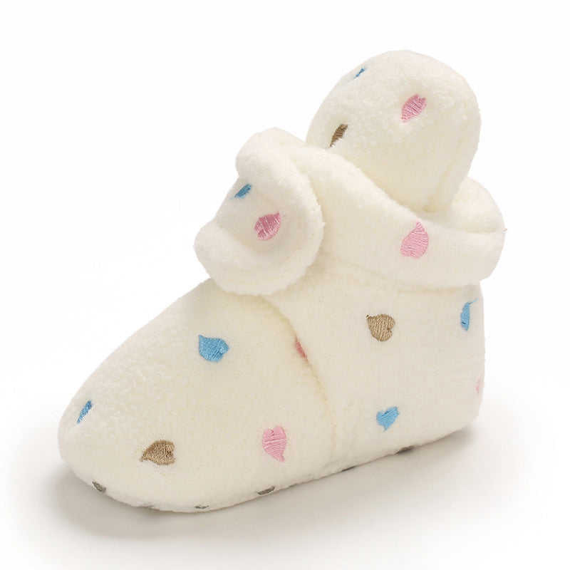 White Baby Fleece Warm Winter Shoes SH7132D