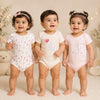 3pcs Adorable Baby Cotton Romper Set - Cute Animal Patterns & Stripes BS6431A