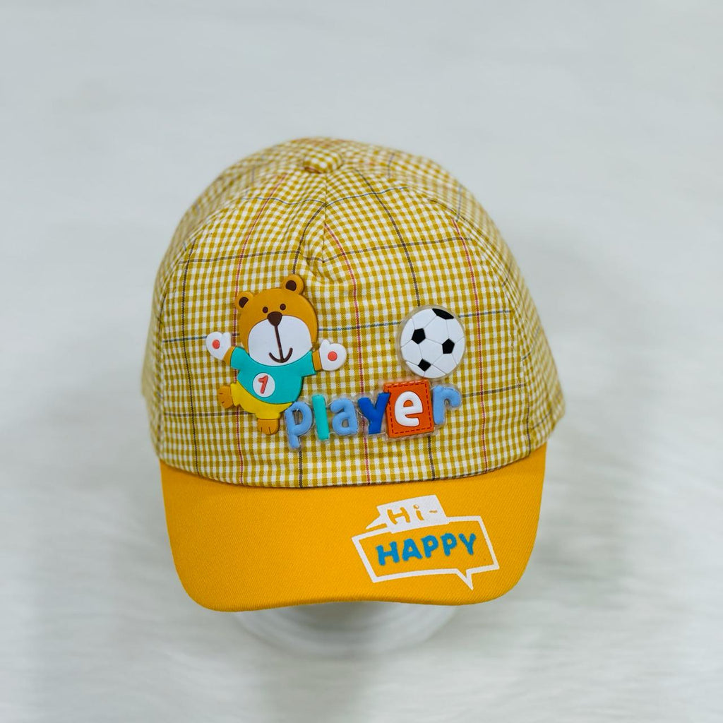 Children's Fashion Yellow Player Cap CP5019D