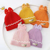 Red Fashion Happy Baby Knitted Warm Winter Wool Cap (6 Months -3 Years) CP5088A