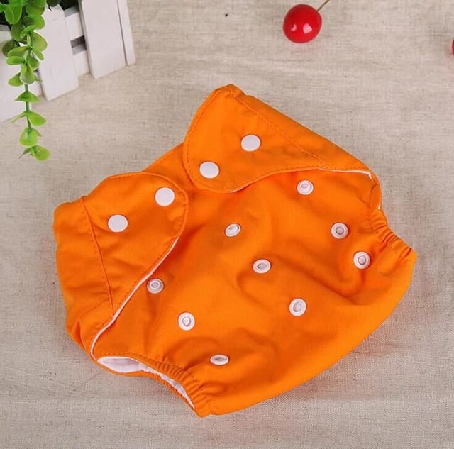 Orange Reusable Baby Infant Nappy Cloth Diaper BCP1016I