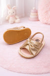 JF Champagne Color Summer Rubber-Soled Sandals for Girls SDL7559C